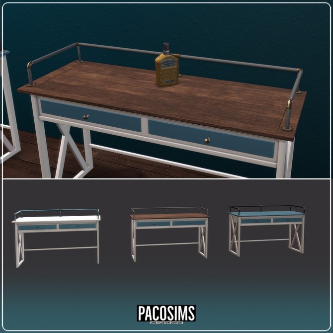 Sims 4 Fico Desk (P) at Paco Sims