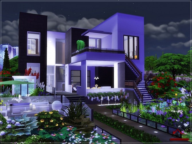 Sims 4 HARY modern house No CC by marychabb at TSR