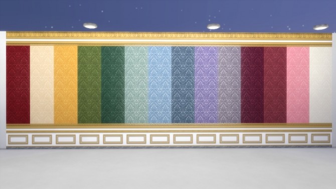 Sims 4 Salon des Nobles Wall Covering Set by TheJim07 at Mod The Sims