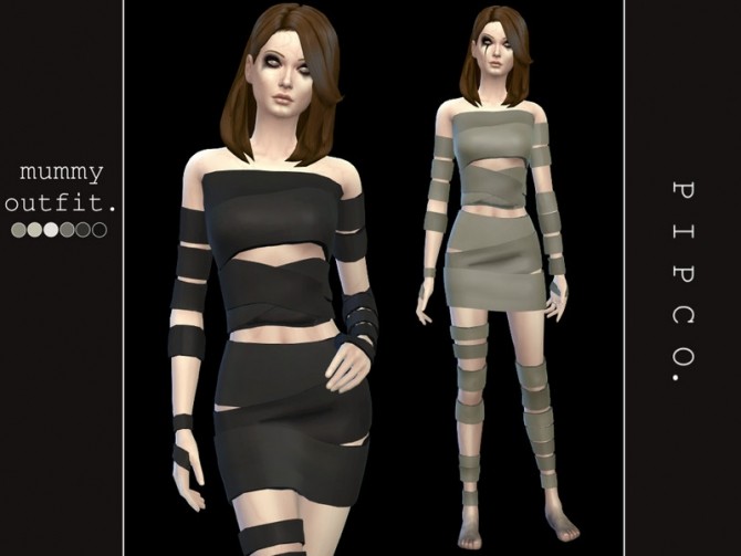 Sims 4 Mummy outfit by Pipco at TSR