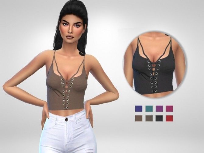 Sims 4 Mia Top by Puresim at TSR