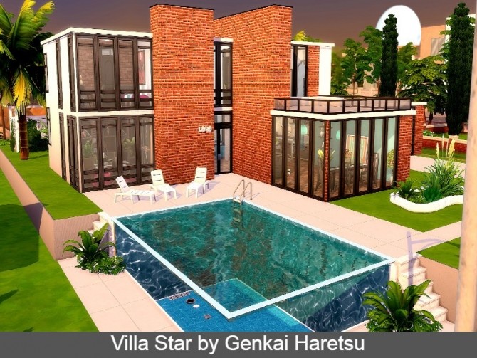 Sims 4 Villa Star by GenkaiHaretsu at TSR