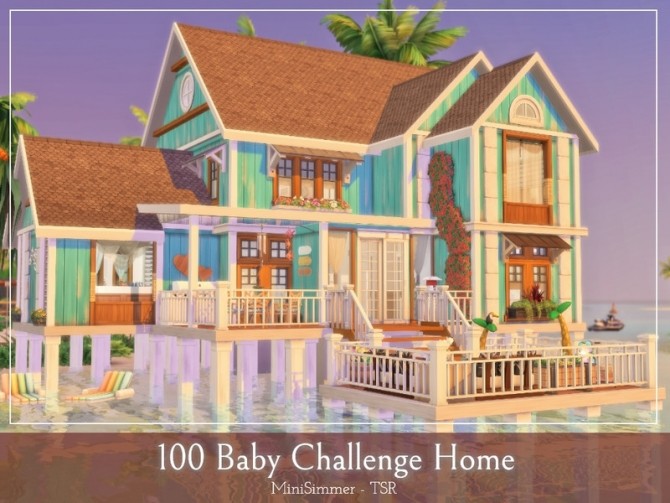 Sims 4 100 Baby Challenge home by Mini Simmer at TSR
