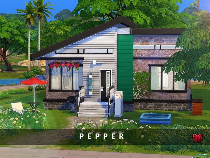 Sims 4 Pepper starter home no cc by melapples at TSR