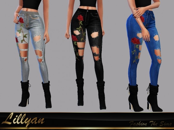 Sims 4 Jeans Thamires by LYLLYAN at TSR