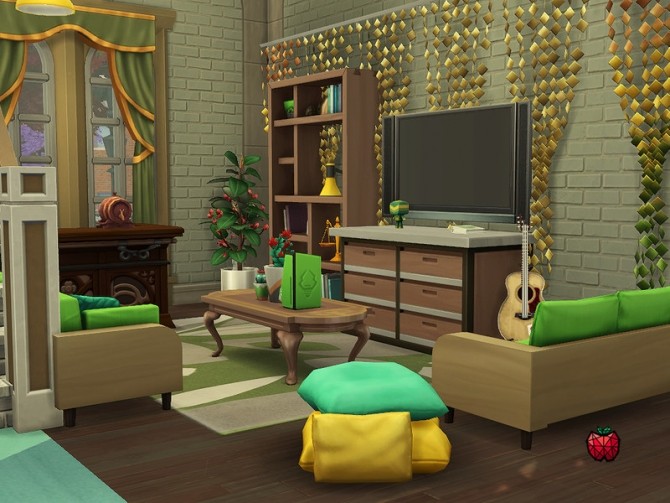 Sims 4 Drake dormitory no cc by melapples at TSR