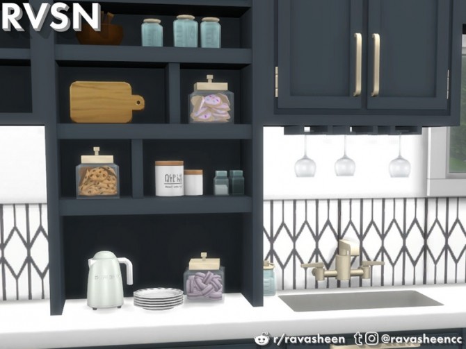 Sims 4 Simmer Down Kitchen Clutter Set by RAVASHEEN at TSR