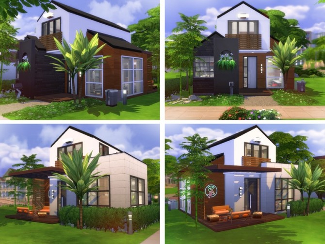 Sims 4 Berko contemporary cottage by Rirann at TSR