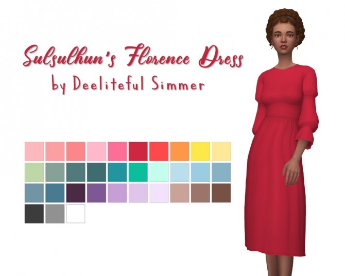 Sims 4 Sulsulhuns Florence dress recolors at Deeliteful Simmer