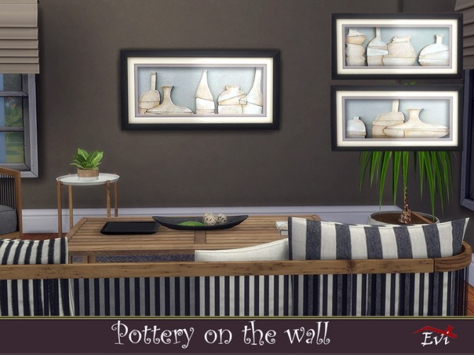 Sims 4 Pottery on the wall by evi at TSR