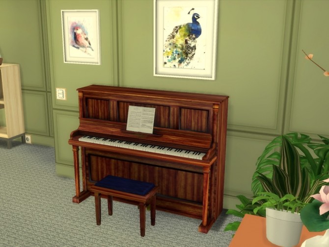 Sims 4 Bluthner Upright Piano by PeterJames88 at Mod The Sims
