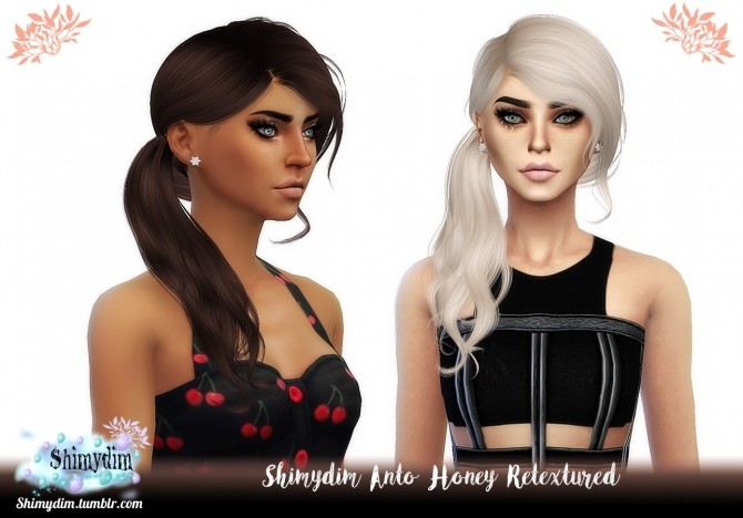 Sims 4 Anto Honey Hair Retexture Naturals + Unnaturals at Shimydim Sims