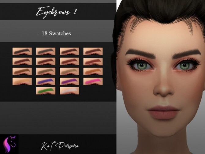 Sims 4 Eyebrows 1 by KaTPurpura at TSR