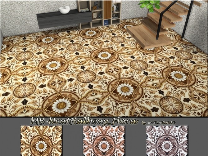 Sims 4 MB Neat Hallway Flora stone floor by matomibotaki at TSR