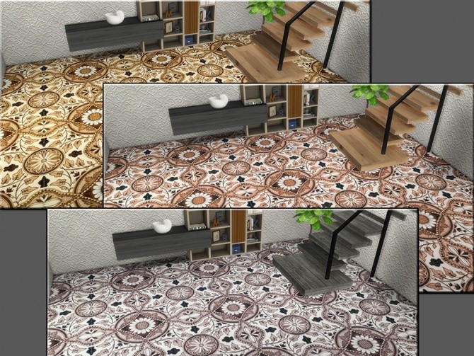 Sims 4 MB Neat Hallway Flora stone floor by matomibotaki at TSR