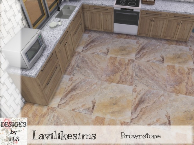 Sims 4 Brownstone Floor by lavilikesims at TSR