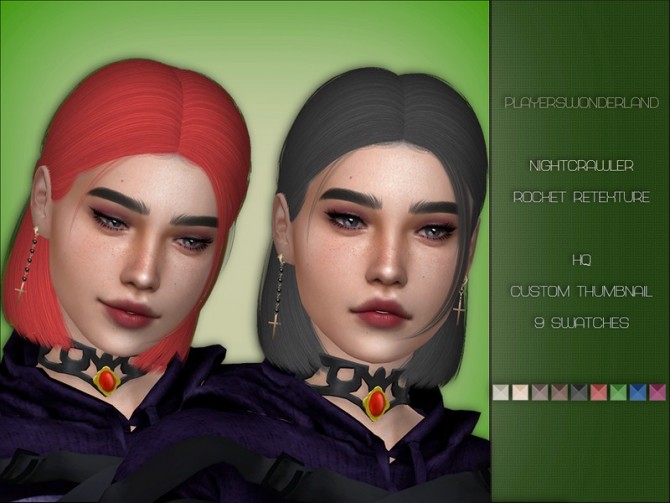 Sims 4 Nightcrawler Rocket Hair Retexture by PlayersWonderland at TSR