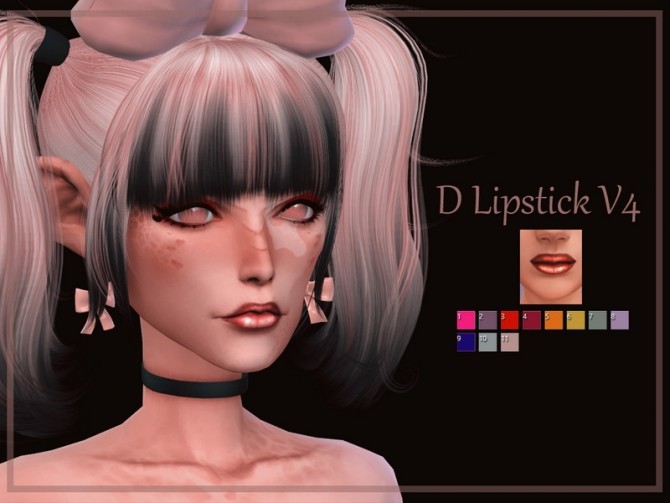Sims 4 D Lipstick V4 by Reevaly at TSR