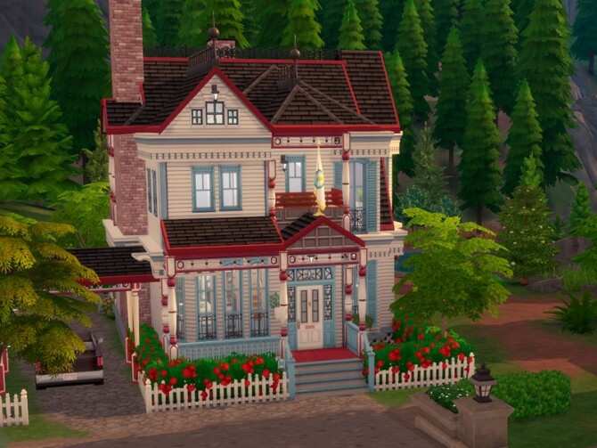Sims 4 The Mountain View House NoCC by jujulibelei at TSR