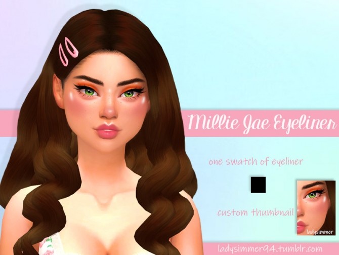Sims 4 Millie Jae Eyeliner by LadySimmer94 at TSR