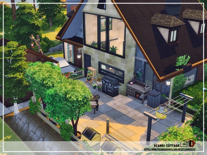 Sims 4 Scandi cottage by Danuta720 at TSR
