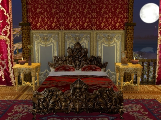 Sims 4 Gilded Bed Style 5 at Anna Quinn Stories