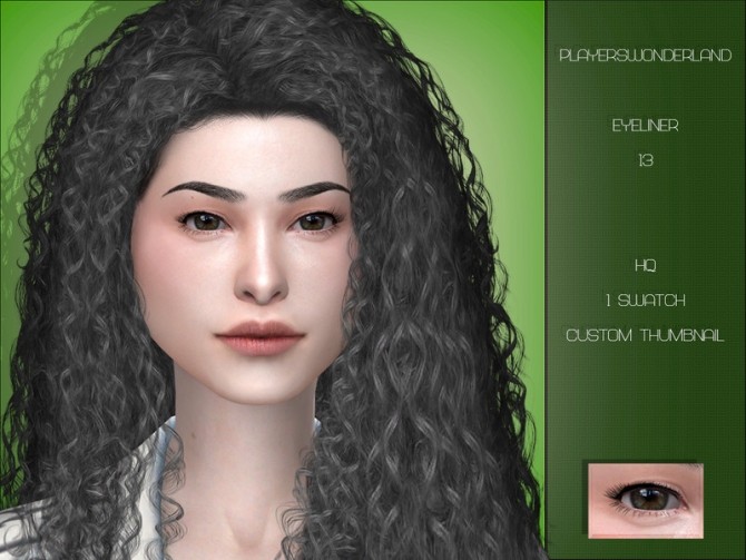 Sims 4 Eyeliner N13 by PlayersWonderland at TSR