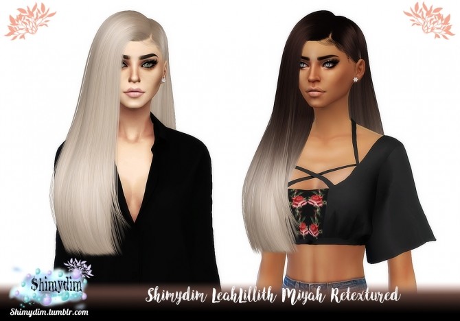 Sims 4 LeahLillith Miyah Hair Retexture Ombre Naturals + Unnaturals at Shimydim Sims