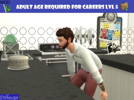 Added age requirement for all careers on 5lvl at Diffevair – Sims 4 Mods