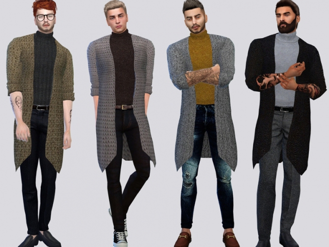 Merino Long Cardigan by McLayneSims at TSR » Sims 4 Updates