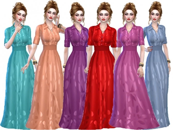 Sims 4 Love day evening dress by TrudieOpp at TSR