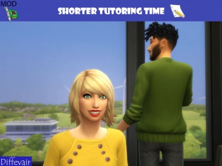 Shorter tutoring time at Diffevair – Sims 4 Mods