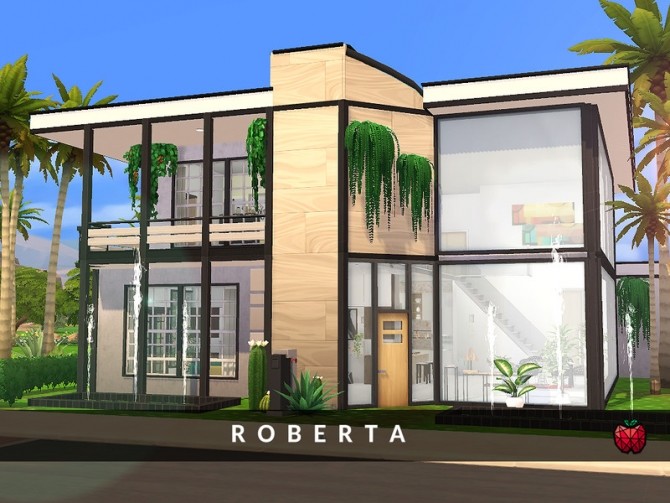 Sims 4 Roberta two storey house by melapples at TSR