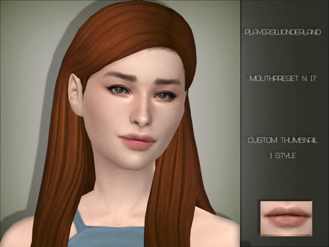 Sims 4 Mouth preset N17 by PlayersWonderland at TSR