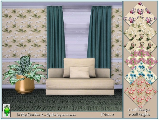 Sims 4 In My Garden 2 Walls by marcorse at TSR