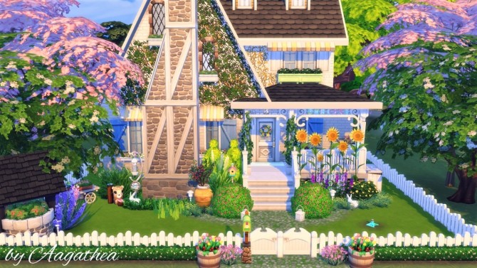 Sims 4 Cottage with Easter Vibe at Agathea k