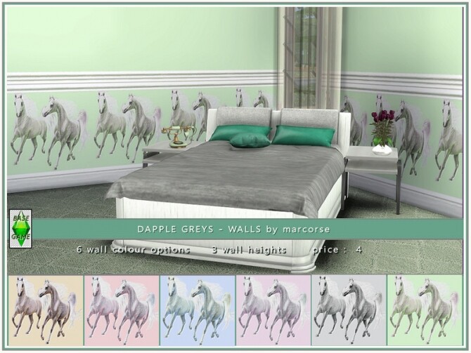 Sims 4 Dapple Greys walls by marcorse at TSR