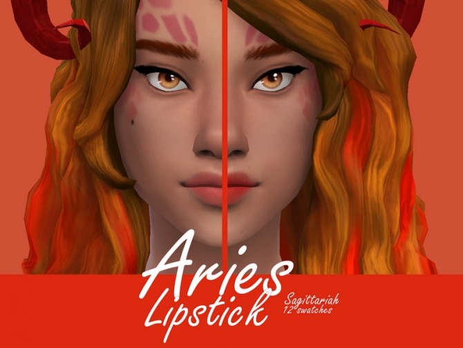 Sims 4 Aries Lipstick by Sagittariah at TSR