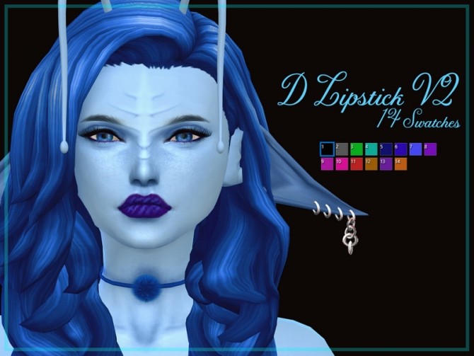 Sims 4 D Lipstick V2 by Reevaly at TSR