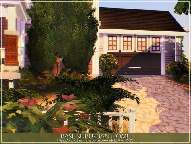 Sims 4 Base Suburban Home by MychQQQ at TSR