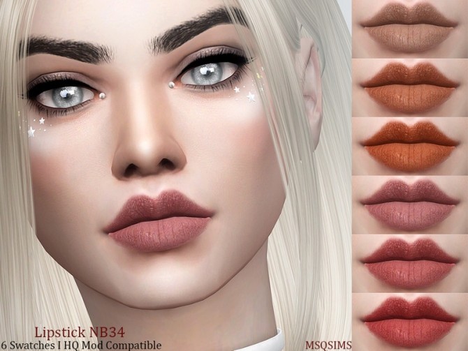 Sims 4 Lipstick NB34 at MSQ Sims