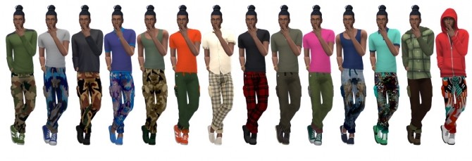 Sims 4 EP04 CUFFED CARGO PANTS (M) at Sims4Sue