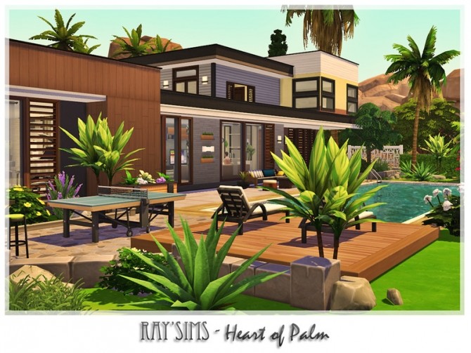 Sims 4 Heart of Palm home by Ray Sims at TSR