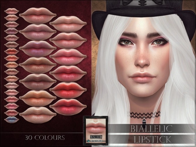 Sims 4 Biallelic Lipstick by RemusSirion at TSR