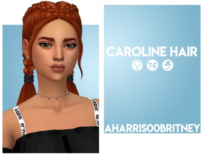 Sims 4 Caroline Hair at AHarris00Britney