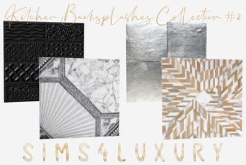 Sims 4 Kitchen Backsplashes Collection #2 at Sims4 Luxury