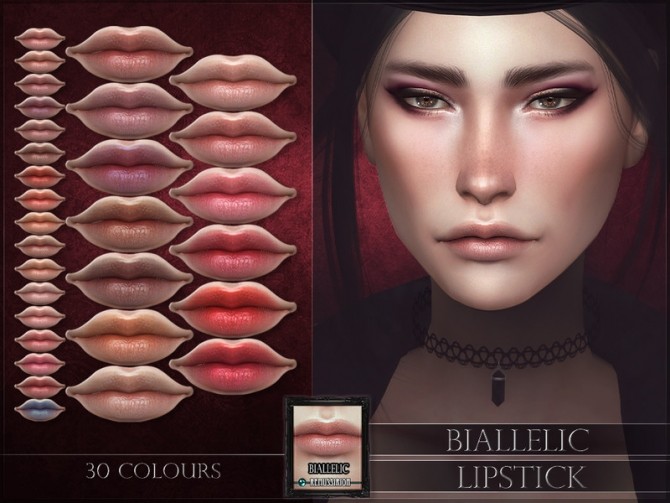 Sims 4 Biallelic Lipstick by RemusSirion at TSR