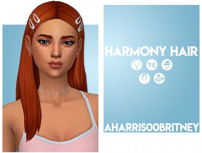 Sims 4 Harmony Hair at AHarris00Britney