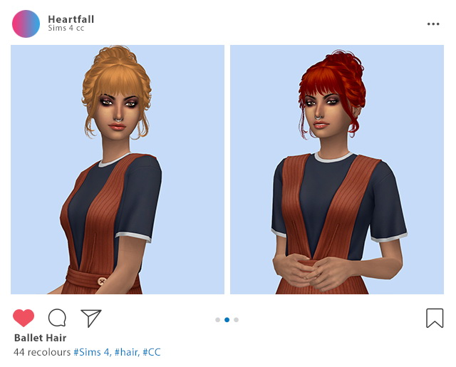 Sims 4 Another set of hair retextures at Heartfall