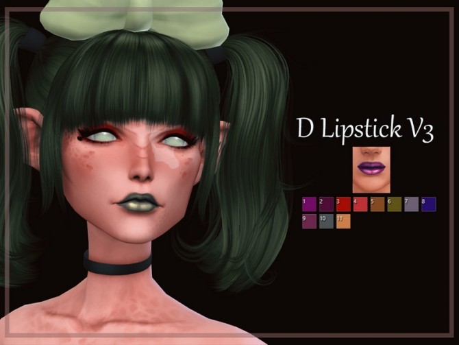 Sims 4 D Lipstick V3 by Reevaly at TSR